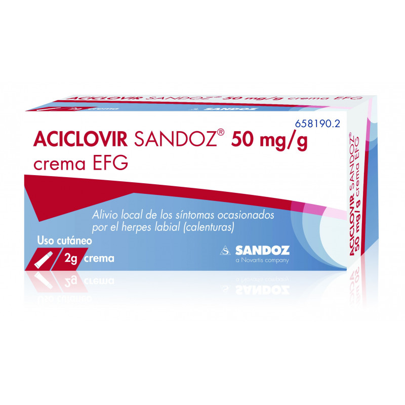 ACICLOVIR SANDOZ 50 MG/G CREMA EFG