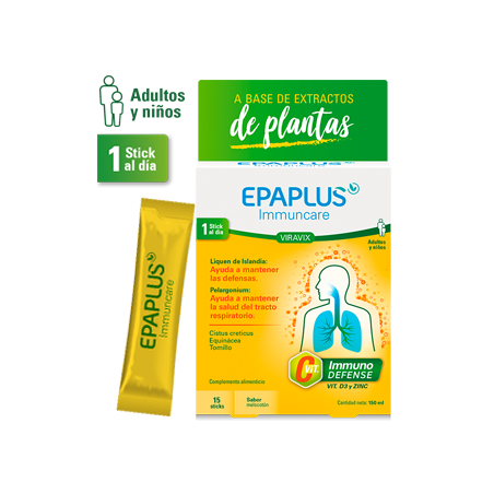 EPAPLUS IMMUNCARE VIRAVIX 15 STICKS LIQUIDOS EPAPLUS IMMUNCARE VIRAVIX 15 STICKS LIQUIDOS