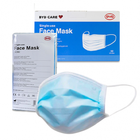 BYD MASCARILLAS QUIRÚRGICAS ADULTOS TIPO I PACK 10U BYD MASCARILLAS QUIRÚRGICAS ADULTOS TIPO I PACK 10U