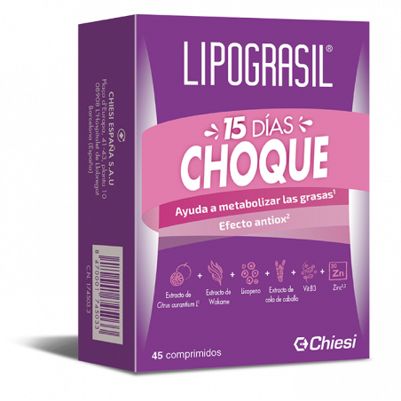 LIPOGRASIL 15 DÍAS CHOQUE 45 COMPRIMIDOS LIPOGRASIL 15 DÍAS CHOQUE 45 COMPRIMIDOS