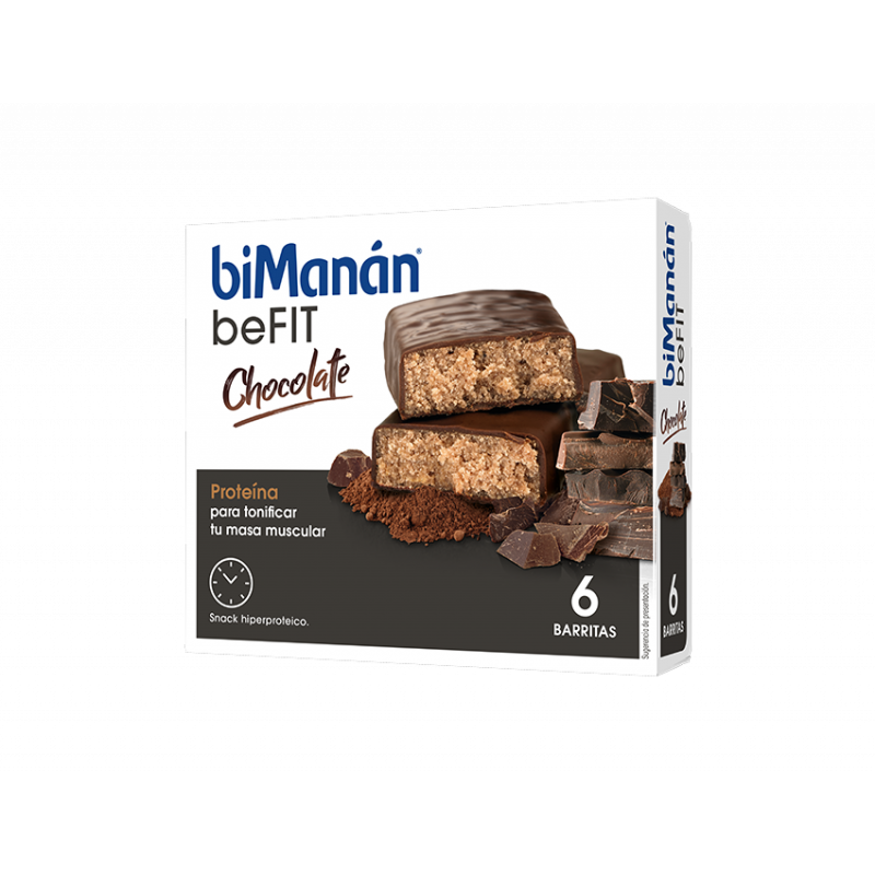 BIMANAN beFIT BARRITAS CHOCOLATE 6 UNIDADES