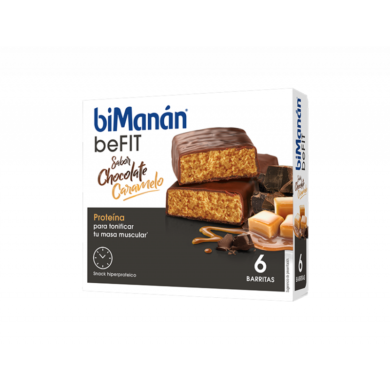 BIMANAN beFIT BARRITAS CHOCOLATE CARAMELO 6 UNIDADES