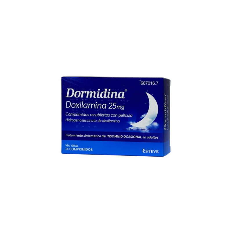 DORMIDINA DOXILAMINA 25 mg COMPRIMIDOS RECUBIERTOS CON PELICULA