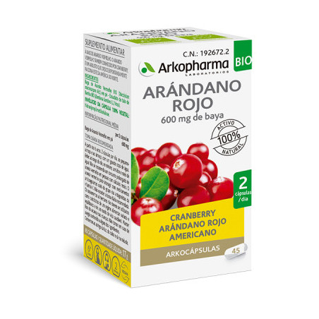 ARKOCAPSULAS CRANBERRY ARANDANO ROJO 45 CAPSULAS ARKOCAPSULAS CRANBERRY ARANDANO ROJO 45 CAPSULAS
