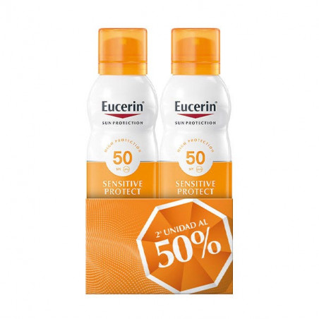 EUCERIN SOLAR DUPLO SRPAY TRANSPARENT SPF 50+ 2x200ML EUCERIN SOLAR DUPLO SRPAY TRANSPARENT SPF 50+ 2x200ML