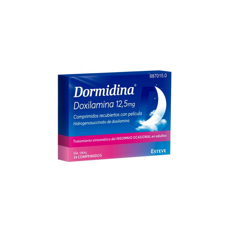 DORMIDINA DOXILAMINA 12,5 mg COMPRIMIDOS RECUBIERTOS CON PELICULA