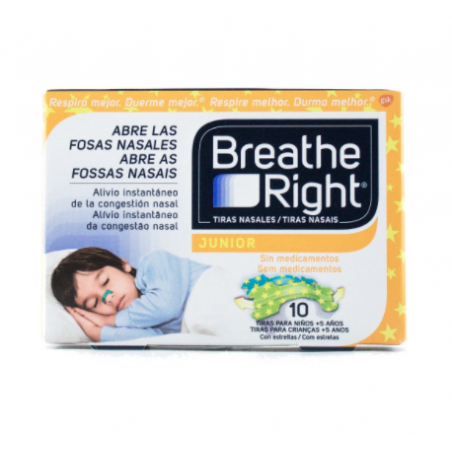 BREATHE RIGHT TIRA NASAL JUNIOR NIÑOS 10U BREATHE RIGHT TIRA NASAL JUNIOR NIÑOS 10U