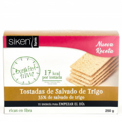 SIKEN FORM TOSTADAS DE SALVADO DE TRIGO 250G