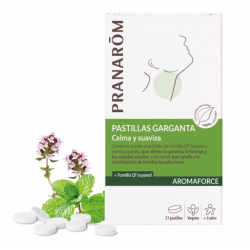 PRANAROM AROMAFORCE GARGANTA CALMA Y SUAVIZA 21 PASTILLAS