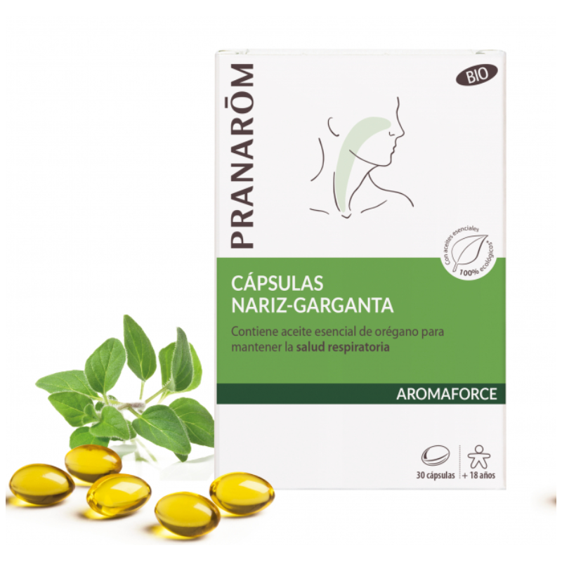 PRANAROM AROMAFORCE BIO NARIZ GARGANTA 30 CÁPSULAS