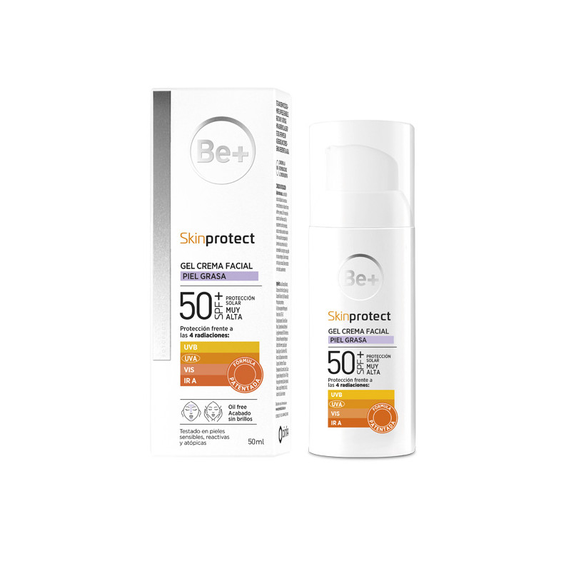 BE+ SKIN PROTECT GEL CREMA FACIAL PIEL GRASA FOTOPROTECTOR SPF50+ 50ML