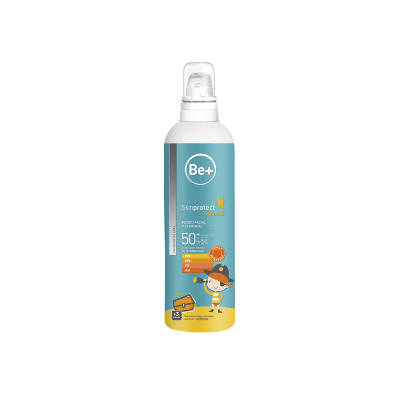 BE+ SKIN PROTECT INFANTIL FLUIDO FACIAL Y CUERPO 50SPF 250ML