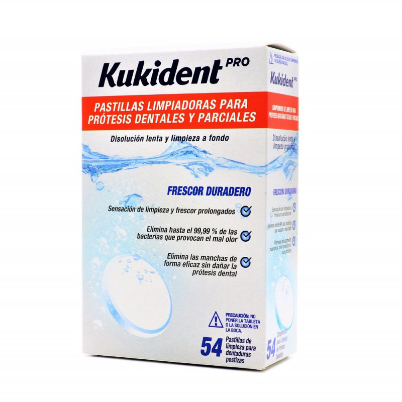 KUKIDENT PRO PASTILLAS LIMPIADORAS PARA PROTESIS DENTALES 54U