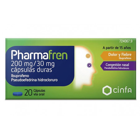 PHARMAFREN 200 MG/30 MG CAPSULAS DURAS PHARMAFREN 200 MG/30 MG CAPSULAS DURAS