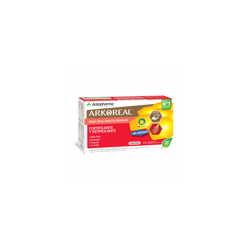 ARKOREAL JALEA REAL FRESCA PREMIUM FORTIFICANTE ESTIMULANTE 20 AMPOLLAS