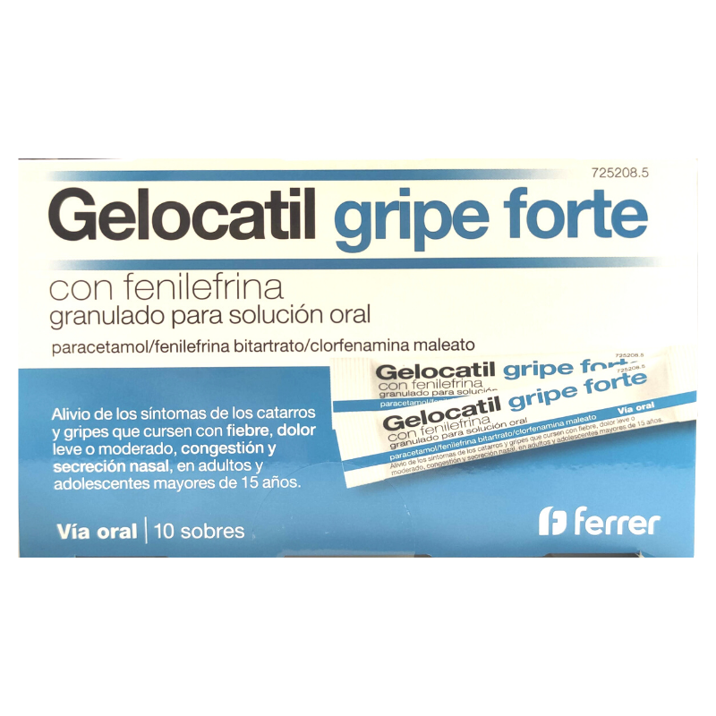 GELOCATIL GRIPE FORTE CON FENILEFRINA GRANULADO PARA SOLUCION ORAL