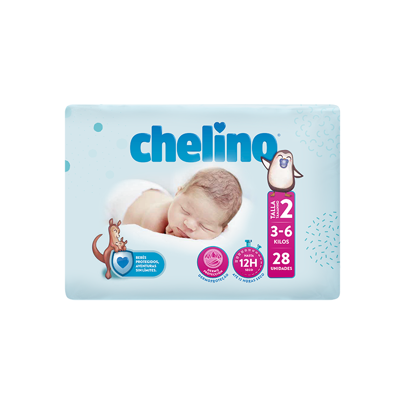 CHELINO PAÑAL TALLA 2 RECIEN NACIDO 28U