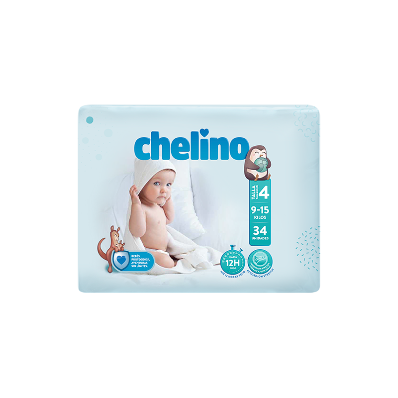 CHELINO PAÑAL TALLA 4 GATEO 34U