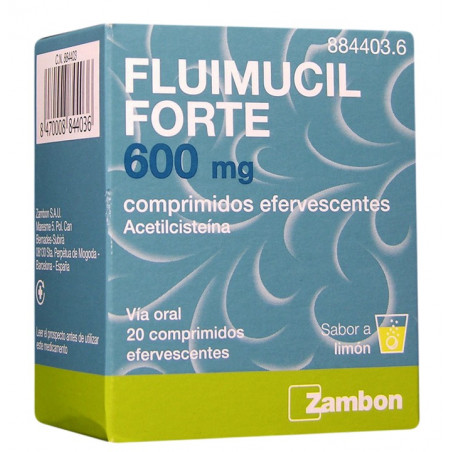 FLUIMUCIL FORTE 600 mg COMPRIMIDOS EFERVESCENTES