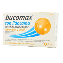 BUCOMAX CON LIDOCAINA PASTILLAS PARA CHUPAR SABOR MIEL Y LIMON
