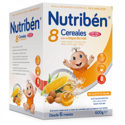 NUTRIBEN PAPILLA 8 CEREALES Y MIEL FRUTOS SECOS 600G