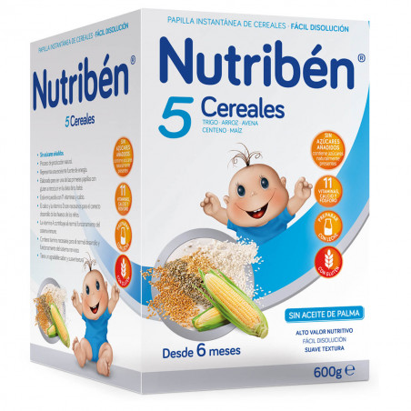 NUTRIBEN PAPILLAS 5 CEREALES 600G