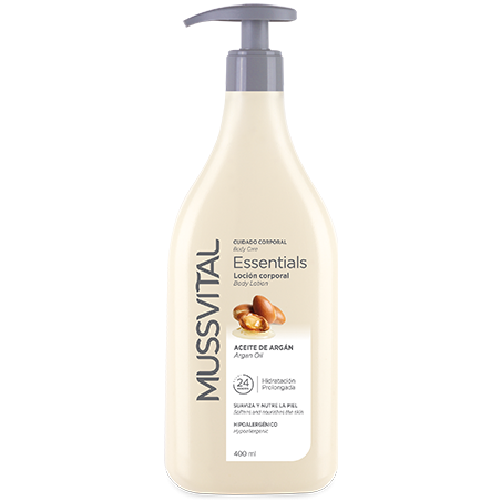 MUSSVITAL ESSENTIALS LOCION HIDRATANTE ARGAN 400ML