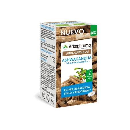 ARKOCAPSULAS ASHWAGANDHA ANSIEDAD Y ESTRES 45 CÁPSULAS ARKOCAPSULAS ASHWAGANDHA ANSIEDAD Y ESTRES 45 CÁPSULAS