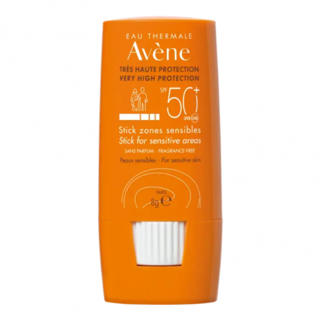 AVENE SOLAR STICK ZONAS SENSIBLES 50+ SPF 8G