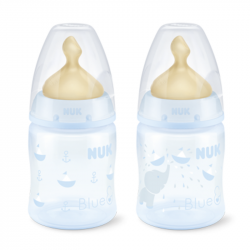 Nuk Biberón Cristal 240ml First Choice con Tetina Latex 0-6 meses