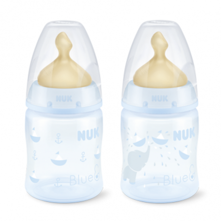 NUK BIBERON FIRST CHOICE LATEX FLUJO M AZUL 150ML