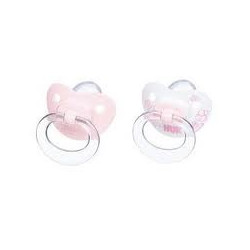 CHUPETE NUK BABY ROSE SILICONA T-1 2 UNIDADES