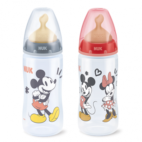 NUK BIBERON FIRST CHOICE MICHEY MOUSE LATEX T1 FLUJO M 300ML 1U