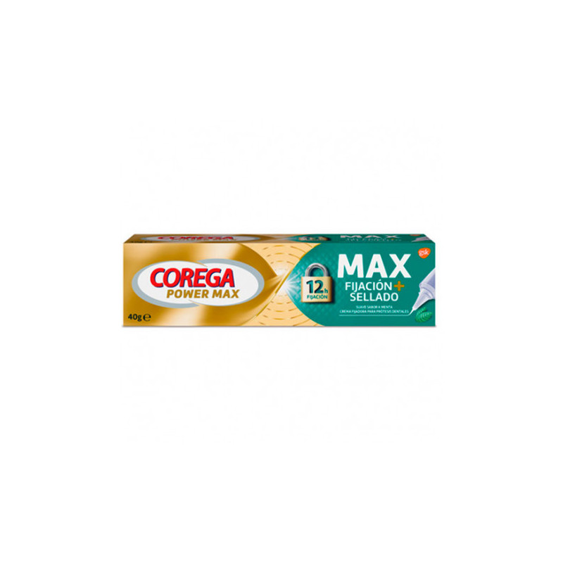 COREGA POWER MAX FIJACIÓN + SELLADO CREMA FIJADORA PRÓTESIS DENTAL 40G