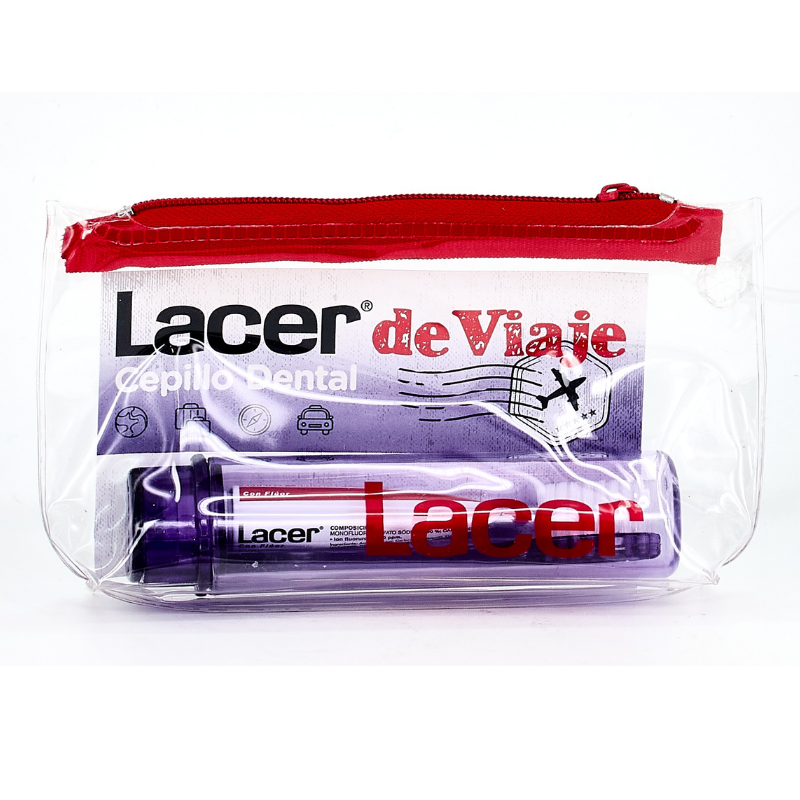 LACER DE VIAJE CEPILLO DENTAL + REGALO PASTA DENTÍFRICA 5ML