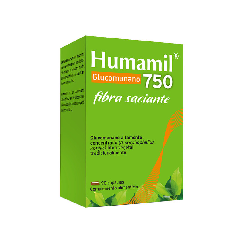 HUMAMIL GLUCOMANANO 750MG FIBRA SACIANTE 90 CAPSULAS