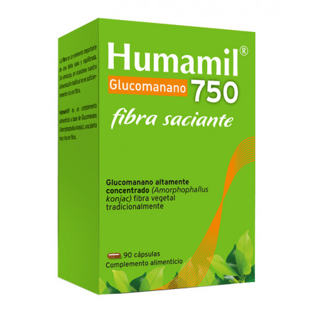 HUMAMIL GLUCOMANANO 750MG FIBRA SACIANTE 90 CAPSULAS