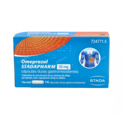 OMEPRAZOL STADAPHARM 20MG CAPSULAS DURAS GASTRORRESISTENTES