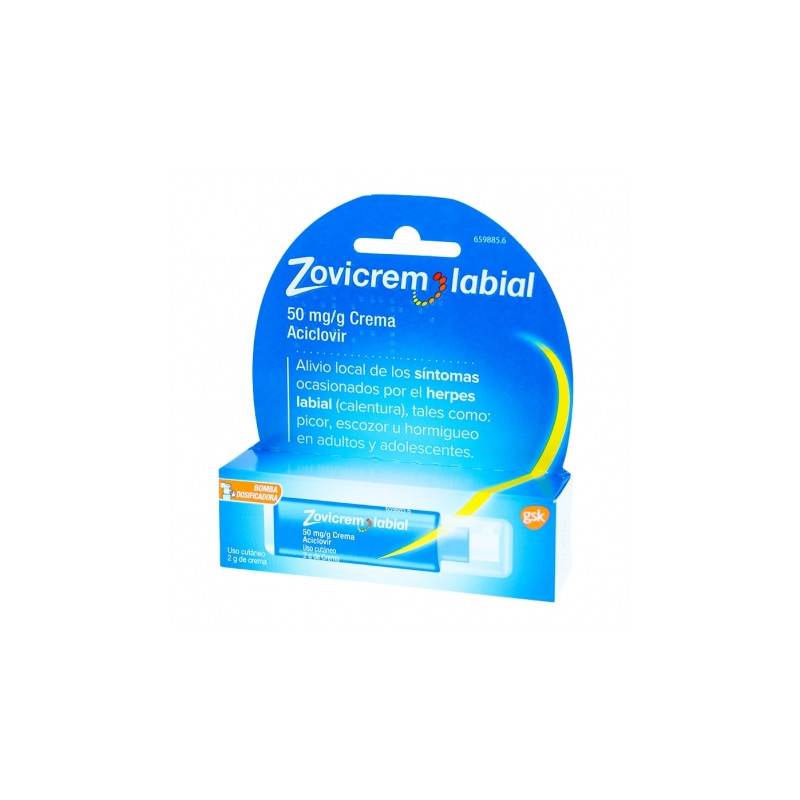 ZOVICREM LABIAL 50 mg/g CREMA