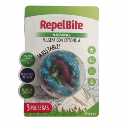 REPELBITE NATURAL PULSERA CON CITRONELA 3U