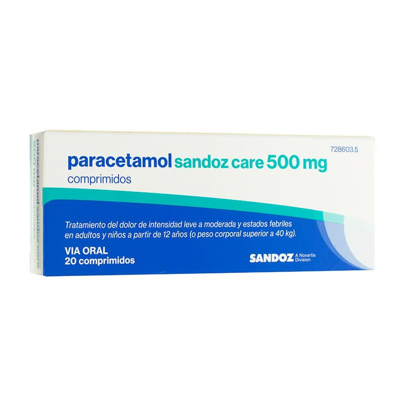 PARACETAMOL SANDOZ 500MG COMPRIMIDOS