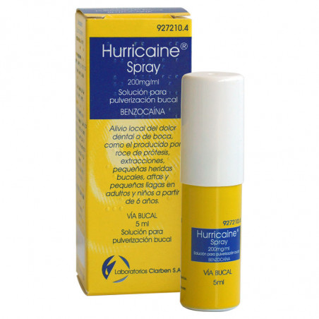 HURRICAINE SPRAY 200 mg/ml SOLUCION PARA PULVERIZACION BUCAL.