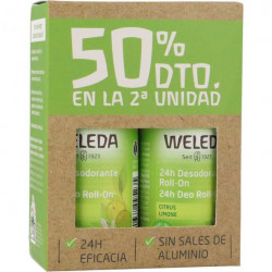 WELEDA DESODORANTE PACK CITRUS ROLL ON 2x50ML