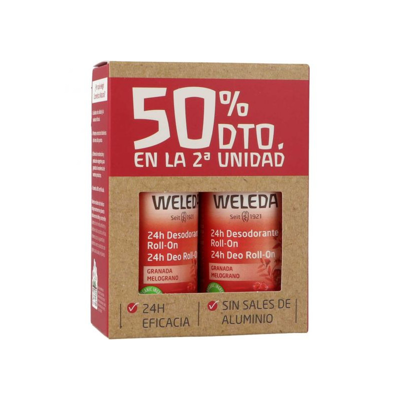 WELEDA DESODORANTE ROLL-ON PACK GRANADA 24H 2x50ML