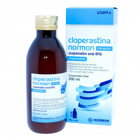 CLOPERASTINA NORMON 3,54 MG/ML SUSPENSION ORAL 200ML