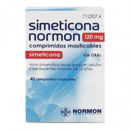 SIMETICONA NORMON 120MG COMPRIMIDOS MASTICABLES SIMETICONA NORMON 120MG COMPRIMIDOS MASTICABLES