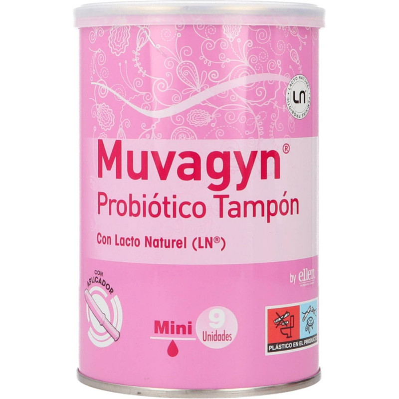 MUVAGYN PROBIOTICO TAMPON MINI CON APLICADOR 9 UNIDADES