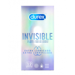 DUREX INVISIBLE EXTRA FINO Y EXTRA SENSITIVO PRESERVATIVOS 12U