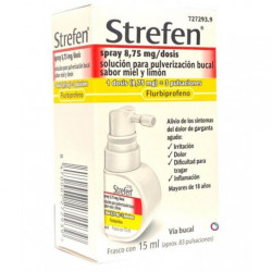 STREFEN SPRAY 8,75 MG/DOSIS SOLUCION PARA PULVERIZACION BUCAL SABOR MIEL Y LIMÓN