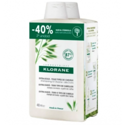 KLORANE PACK CHAMPU EXTRASUAVE A LA AVENA 2x400ML